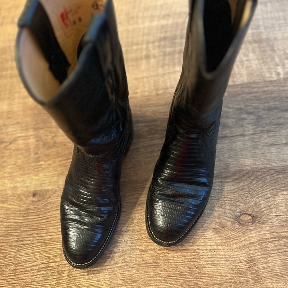 Justin Size 5 B.  Black Iguana Lizard boot, womens - Picture 7 of 7